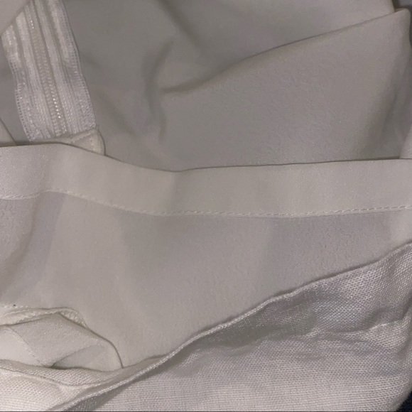 Urban Outfitters linen blend white shorts romper w/ tie belt size 10 - Picture 7 of 8